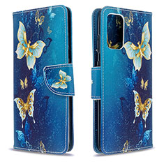 Funda de Cuero Cartera con Soporte Patron de Moda Carcasa B03F para Samsung Galaxy S20 5G Azul Cielo