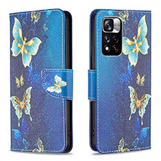 Funda de Cuero Cartera con Soporte Patron de Moda Carcasa B03F para Xiaomi Mi 11i 5G (2022) Azul Cielo