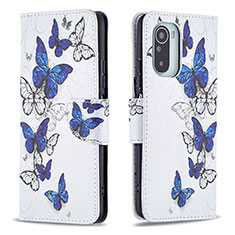 Funda de Cuero Cartera con Soporte Patron de Moda Carcasa B03F para Xiaomi Mi 11X 5G Azul