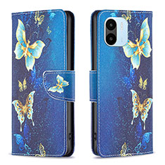 Funda de Cuero Cartera con Soporte Patron de Moda Carcasa B03F para Xiaomi Poco C50 Azul Cielo