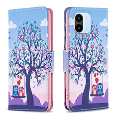 Funda de Cuero Cartera con Soporte Patron de Moda Carcasa B03F para Xiaomi Poco C51 Purpura Claro