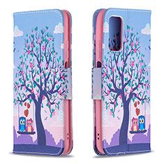 Funda de Cuero Cartera con Soporte Patron de Moda Carcasa B03F para Xiaomi Poco M3 Purpura Claro