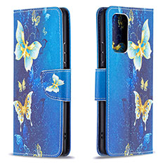 Funda de Cuero Cartera con Soporte Patron de Moda Carcasa B03F para Xiaomi Redmi Note 10 Pro Max Azul Cielo