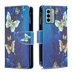 Funda de Cuero Cartera con Soporte Patron de Moda Carcasa B04F para Nokia G22 Azul