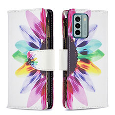 Funda de Cuero Cartera con Soporte Patron de Moda Carcasa B04F para Nokia G22 Multicolor