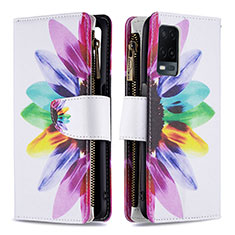 Funda de Cuero Cartera con Soporte Patron de Moda Carcasa B04F para Oppo A54 4G Multicolor