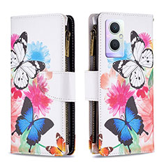 Funda de Cuero Cartera con Soporte Patron de Moda Carcasa B04F para Oppo A96 5G Vistoso