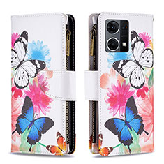 Funda de Cuero Cartera con Soporte Patron de Moda Carcasa B04F para Oppo F21s Pro 4G Vistoso