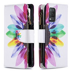 Funda de Cuero Cartera con Soporte Patron de Moda Carcasa B04F para Realme Q3 5G Multicolor