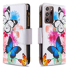 Funda de Cuero Cartera con Soporte Patron de Moda Carcasa B04F para Samsung Galaxy Note 20 Ultra 5G Vistoso