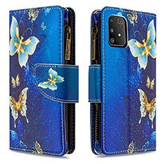 Funda de Cuero Cartera con Soporte Patron de Moda Carcasa B04F para Samsung Galaxy S10 Lite Azul