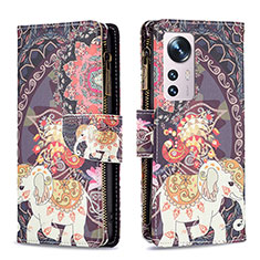 Funda de Cuero Cartera con Soporte Patron de Moda Carcasa B04F para Xiaomi Mi 12S 5G Multicolor