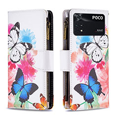 Funda de Cuero Cartera con Soporte Patron de Moda Carcasa B04F para Xiaomi Poco M4 Pro 4G Vistoso