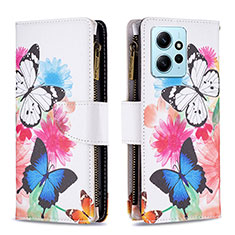 Funda de Cuero Cartera con Soporte Patron de Moda Carcasa B04F para Xiaomi Redmi Note 12 4G Vistoso