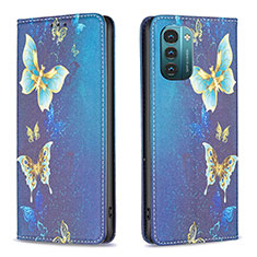 Funda de Cuero Cartera con Soporte Patron de Moda Carcasa B05F para Nokia G11 Azul