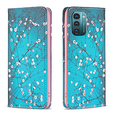 Funda de Cuero Cartera con Soporte Patron de Moda Carcasa B05F para Nokia G11 Cian