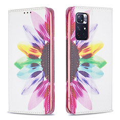 Funda de Cuero Cartera con Soporte Patron de Moda Carcasa B05F para Xiaomi Redmi Note 11S 5G Multicolor