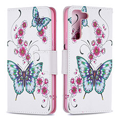 Funda de Cuero Cartera con Soporte Patron de Moda Carcasa B09F para Samsung Galaxy S21 5G Vistoso