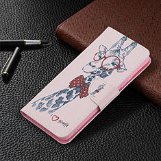 Funda de Cuero Cartera con Soporte Patron de Moda Carcasa BF4 para Xiaomi Redmi Note 10 Pro Max Rosa