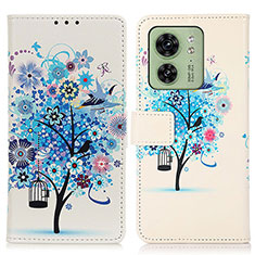 Funda de Cuero Cartera con Soporte Patron de Moda Carcasa D02Y para Motorola Moto Edge 40 5G Azul