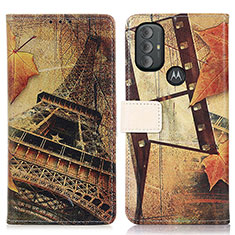 Funda de Cuero Cartera con Soporte Patron de Moda Carcasa D02Y para Motorola Moto G Play Gen 2 Marron