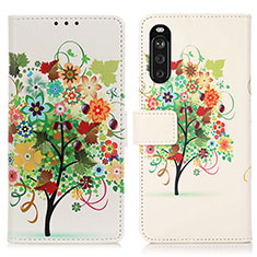 Funda de Cuero Cartera con Soporte Patron de Moda Carcasa D02Y para Sony Xperia 10 III SO-52B Vistoso