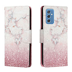 Funda de Cuero Cartera con Soporte Patron de Moda Carcasa H01X para Samsung Galaxy M52 5G Rosa