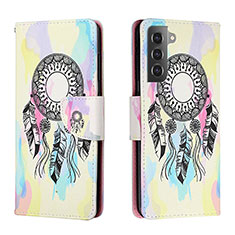 Funda de Cuero Cartera con Soporte Patron de Moda Carcasa H01X para Samsung Galaxy S22 5G Vistoso