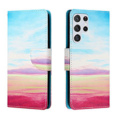 Funda de Cuero Cartera con Soporte Patron de Moda Carcasa H02X para Samsung Galaxy S22 Ultra 5G Vistoso