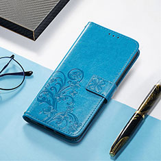 Funda de Cuero Cartera con Soporte Patron de Moda Carcasa H04 para Apple iPhone 15 Pro Azul