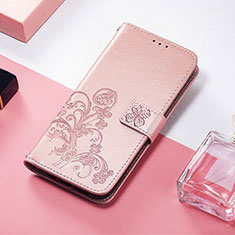 Funda de Cuero Cartera con Soporte Patron de Moda Carcasa H04 para Apple iPhone 15 Pro Max Oro Rosa