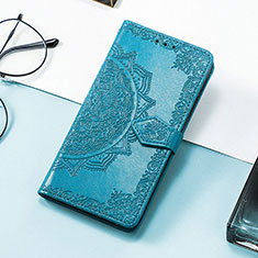 Funda de Cuero Cartera con Soporte Patron de Moda Carcasa H05 para Apple iPhone 13 Pro Azul