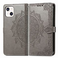 Funda de Cuero Cartera con Soporte Patron de Moda Carcasa H05 para Apple iPhone 14 Plus Gris