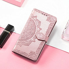 Funda de Cuero Cartera con Soporte Patron de Moda Carcasa H06 para Apple iPhone 14 Oro Rosa