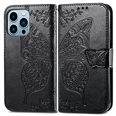 Funda de Cuero Cartera con Soporte Patron de Moda Carcasa H07 para Apple iPhone 14 Pro Max Negro