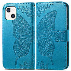 Funda de Cuero Cartera con Soporte Patron de Moda Carcasa H07 para Apple iPhone 15 Azul