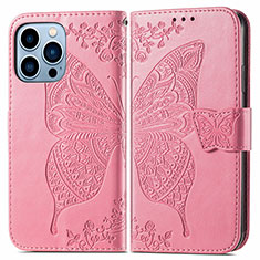 Funda de Cuero Cartera con Soporte Patron de Moda Carcasa H07 para Apple iPhone 15 Pro Max Rosa