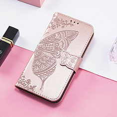 Funda de Cuero Cartera con Soporte Patron de Moda Carcasa H08 para Apple iPhone 13 Pro Max Oro Rosa