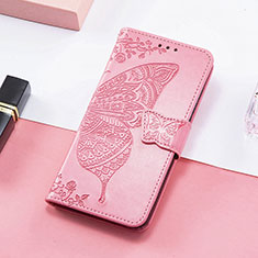 Funda de Cuero Cartera con Soporte Patron de Moda Carcasa H08 para Apple iPhone 16 Pro Rosa Roja