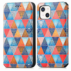 Funda de Cuero Cartera con Soporte Patron de Moda Carcasa H09 para Apple iPhone 15 Multicolor