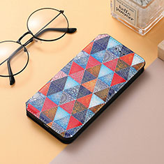 Funda de Cuero Cartera con Soporte Patron de Moda Carcasa H10 para Apple iPhone 13 Multicolor