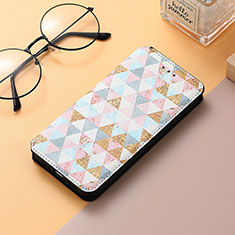 Funda de Cuero Cartera con Soporte Patron de Moda Carcasa H10 para Apple iPhone 14 Blanco