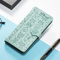 Funda de Cuero Cartera con Soporte Patron de Moda Carcasa H11 para Apple iPhone 13 Pro Verde