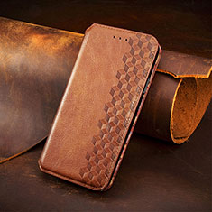 Funda de Cuero Cartera con Soporte Patron de Moda Carcasa H14 para Apple iPhone 13 Pro Marron