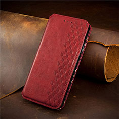 Funda de Cuero Cartera con Soporte Patron de Moda Carcasa H14 para Apple iPhone 13 Pro Rojo