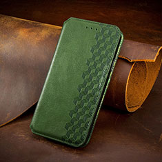 Funda de Cuero Cartera con Soporte Patron de Moda Carcasa H14 para Apple iPhone 13 Pro Verde