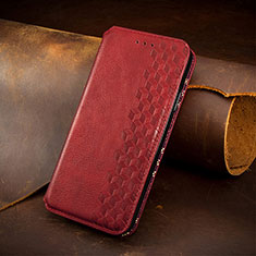 Funda de Cuero Cartera con Soporte Patron de Moda Carcasa H14 para Apple iPhone 13 Rojo