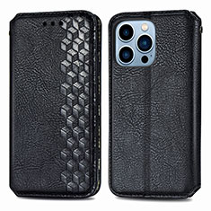 Funda de Cuero Cartera con Soporte Patron de Moda Carcasa H15 para Apple iPhone 13 Pro Negro