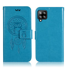 Funda de Cuero Cartera con Soporte Patron de Moda Carcasa JX1 para Samsung Galaxy A22 4G Azul