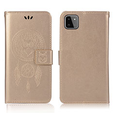 Funda de Cuero Cartera con Soporte Patron de Moda Carcasa JX1 para Samsung Galaxy A22 5G Oro